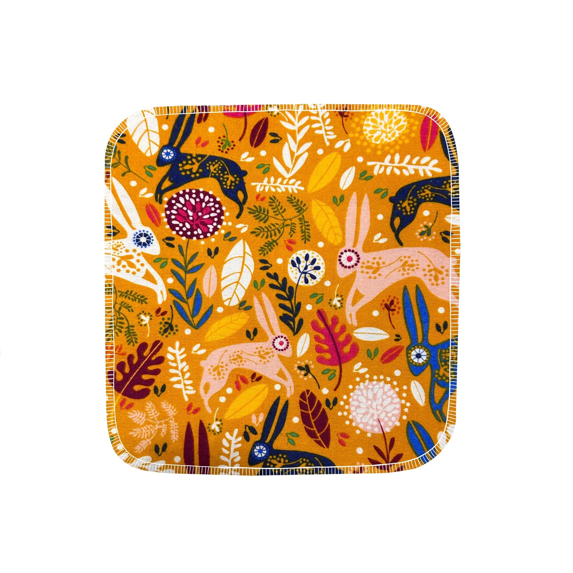 Reusable Paper Towels--24 count--Floral Rabbits--Porter Lee's