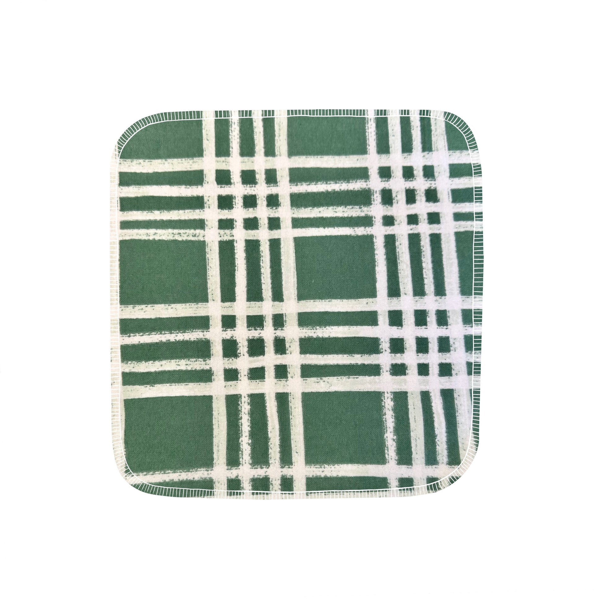 Reusable Paper Towels--24 count--Green Plaid--Porter Lee's