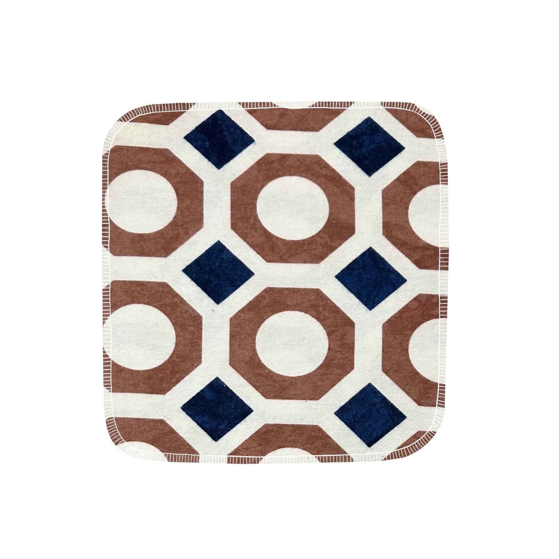 Reusable Paper Towels--24 count--Navy & Brown Geo--Porter Lee's