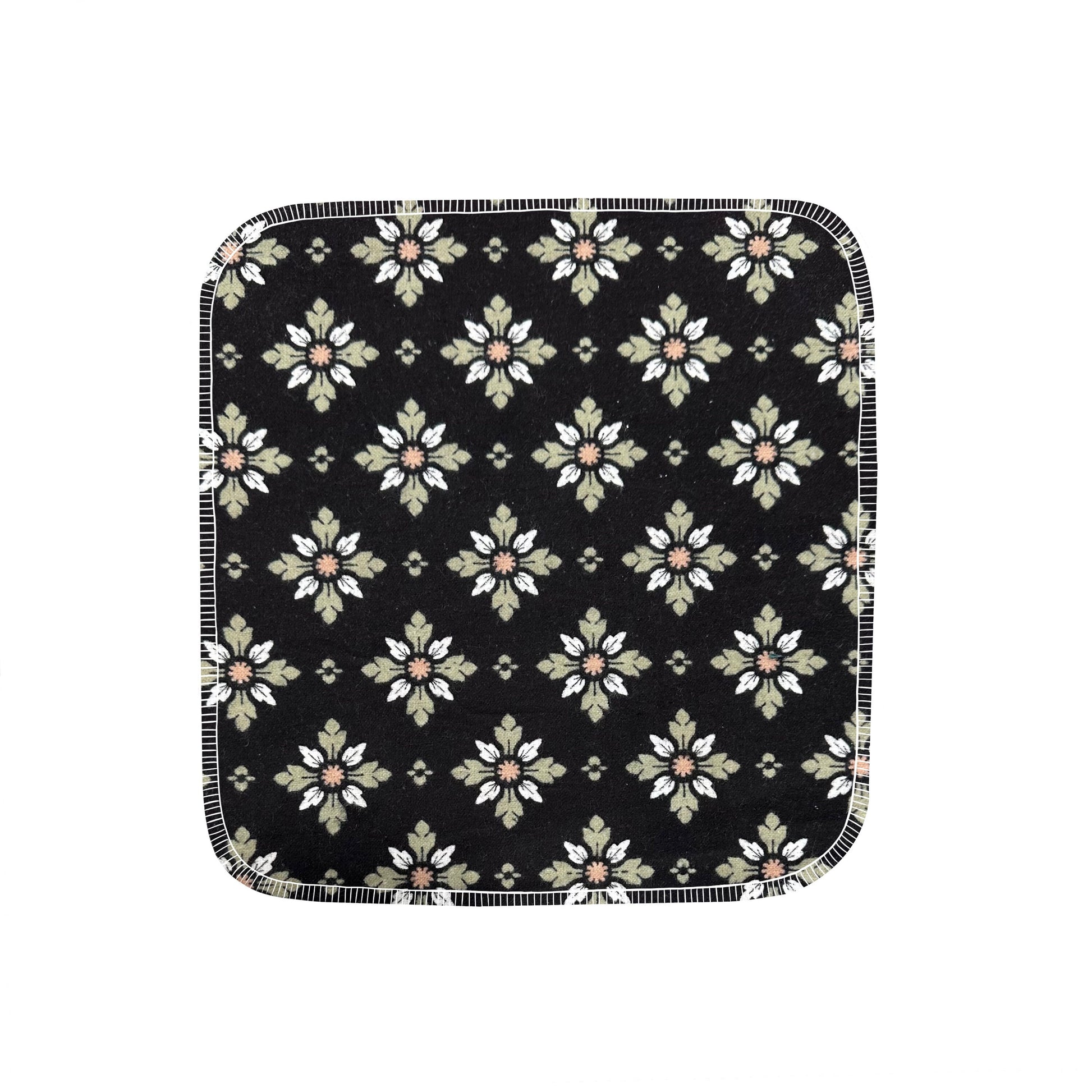 Reusable Paper Towels--24 count--Black Floral Geo--Porter Lee's