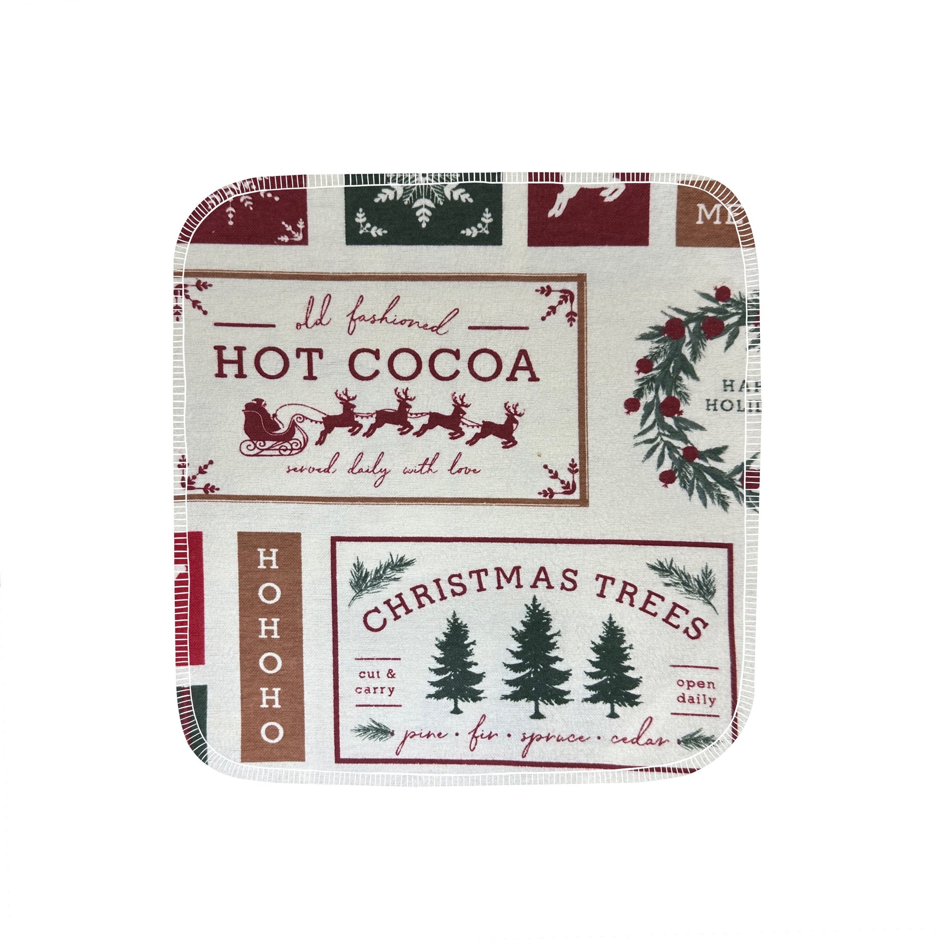 Reusable Paper Towels--24 count--Christmas Signs--Porter Lee's