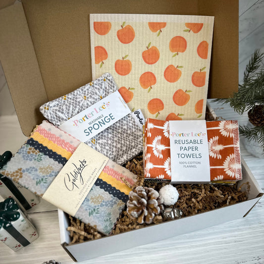 Sustainable Seasons Greetings Gift Box--Reusable Paper Towels--Porter Lee's