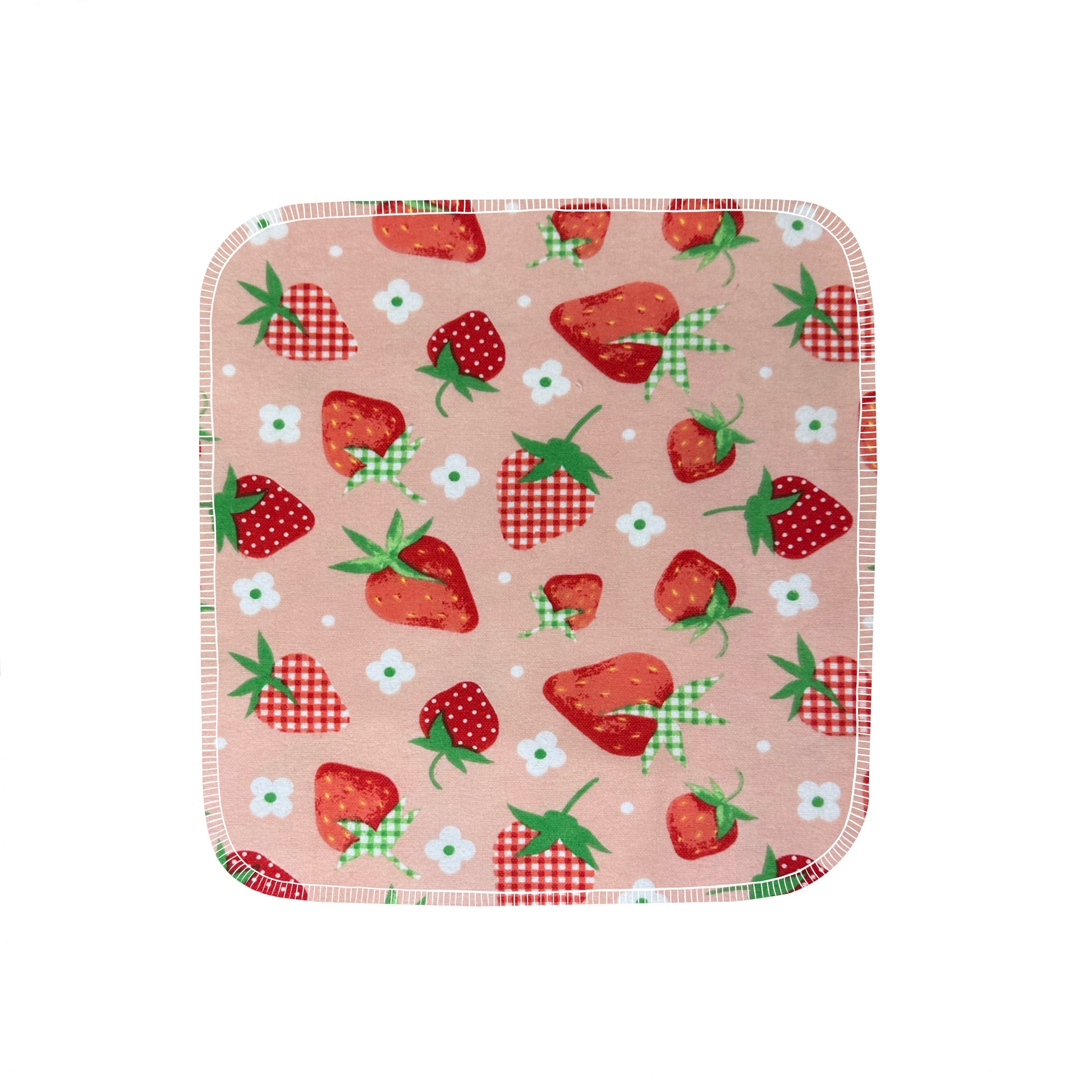 Reusable Paper Towels--24 count--Gingham Strawberries--Porter Lee's