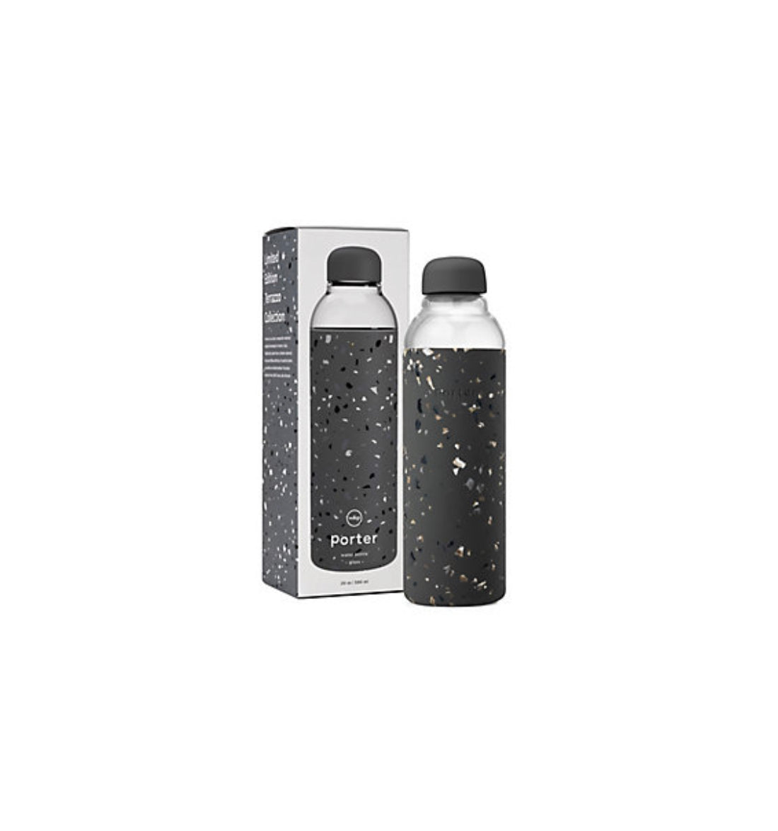 Water Bottle - Charcoal Terrazzo